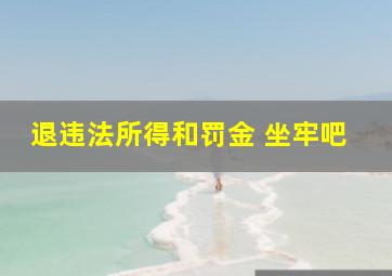 退违法所得和罚金 坐牢吧